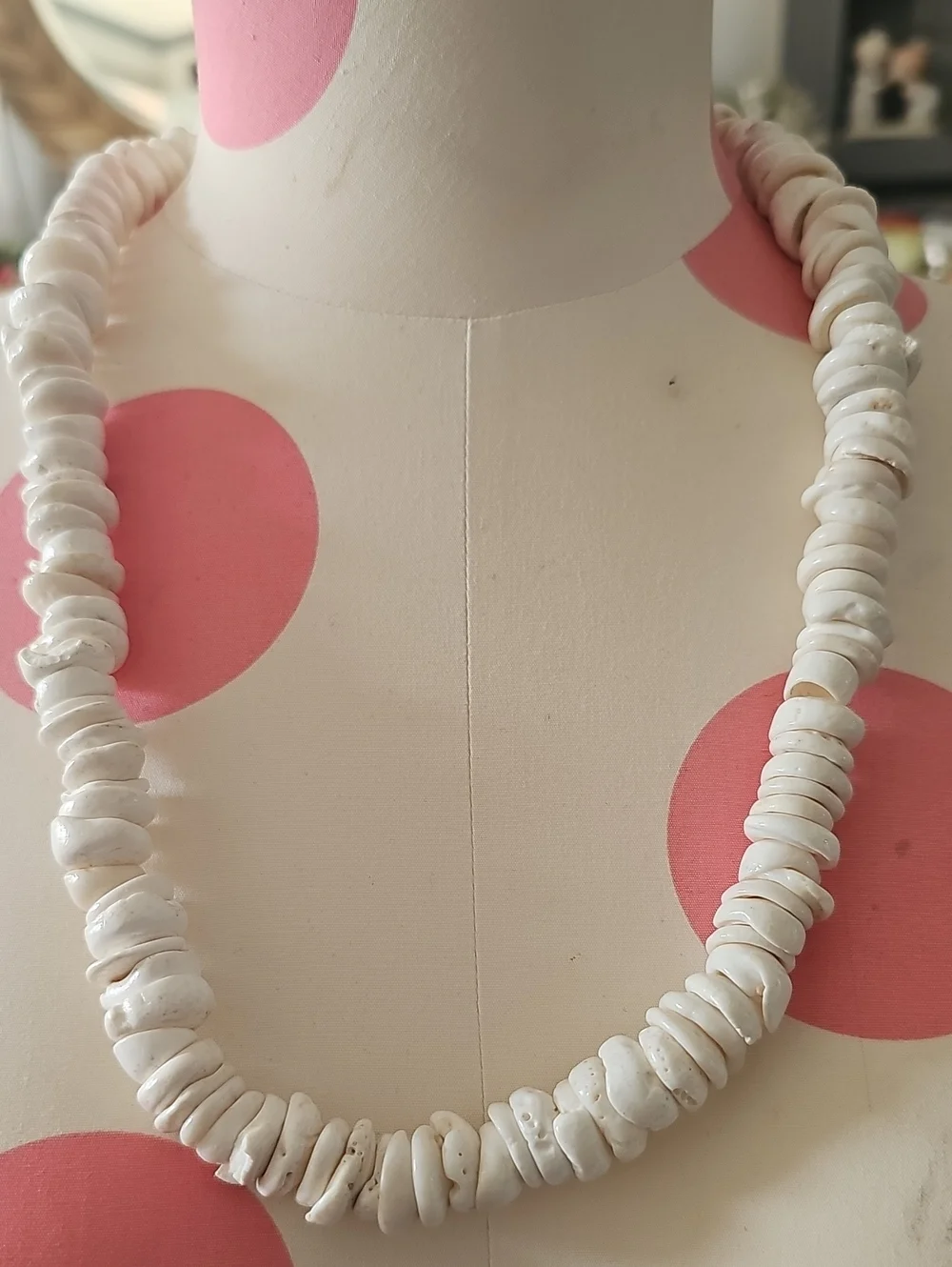 White Assorted Puka  Shell Bead Necklace - Men Women Jewelry